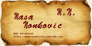 Maša Nonković vizit kartica